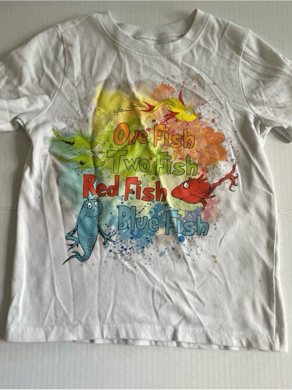 The Cat In The Hat One Fish Two Fish Red Fish Blue Fish Tshirt Garanimals 5T
